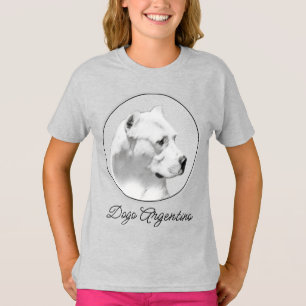 Pintura de Dogo Argentino - Camiseta de Arte Perro