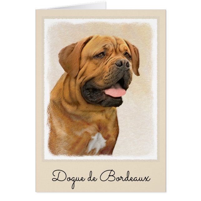 Pintura de Dogue de Burdeos - Arte de perro origin (Frente)