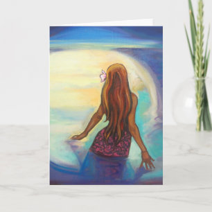 Pintura de "Ehu Chica" en tarjeta de felicitación