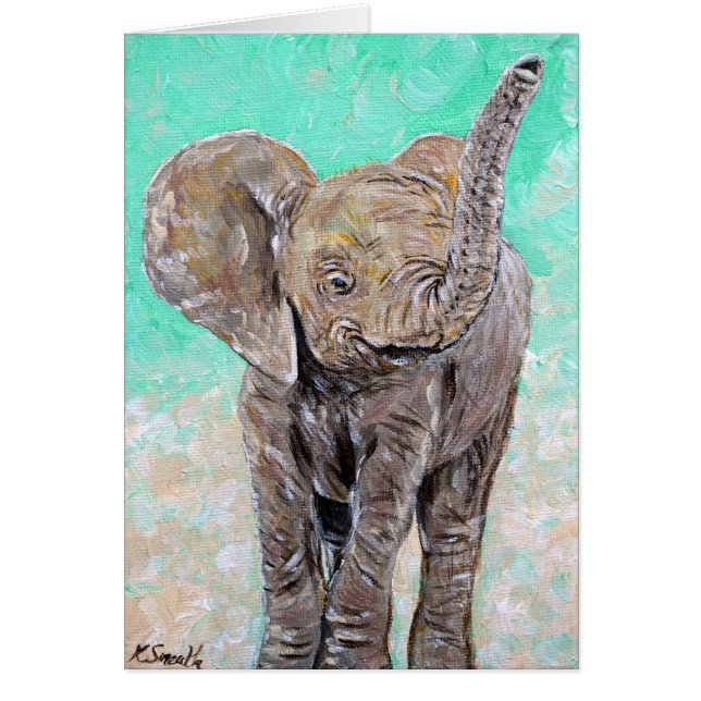 Pintura de elefante bebé (Frente)
