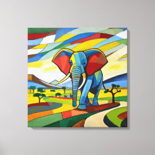 Pintura de elefantes - Imprimir arte de lienzo
