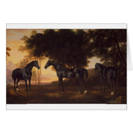Pintura de época de Stallions Negros de George Stu