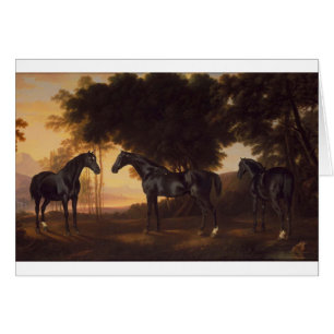 Pintura de época de Stallions Negros de George Stu