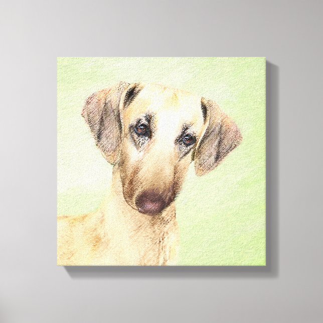 Pintura de eslúpulos - Arte de perro original lind (Anverso)