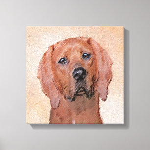 Pintura de esquinas rojas - Arte de perros origina