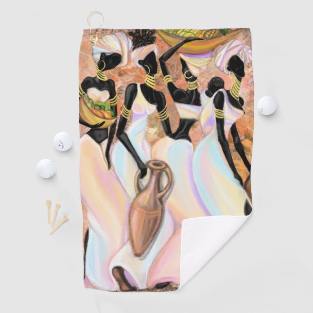 Pintura de estilo moderno con toalla de golf para  (In situ)