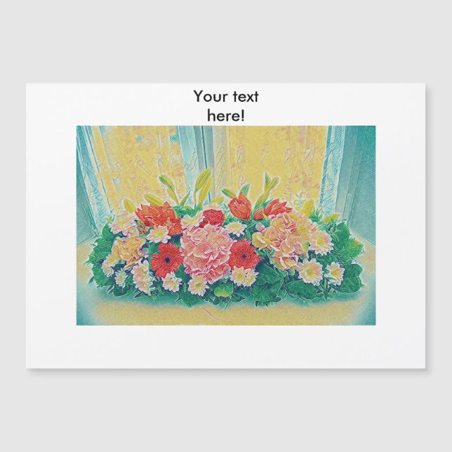 Pintura de flores de colores (Anverso)