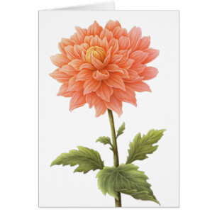 Pintura de flores de Dahlia, Naranja de arvejas fl