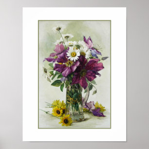 Pintura de flores. Paul de Longpré. Impresión Bell