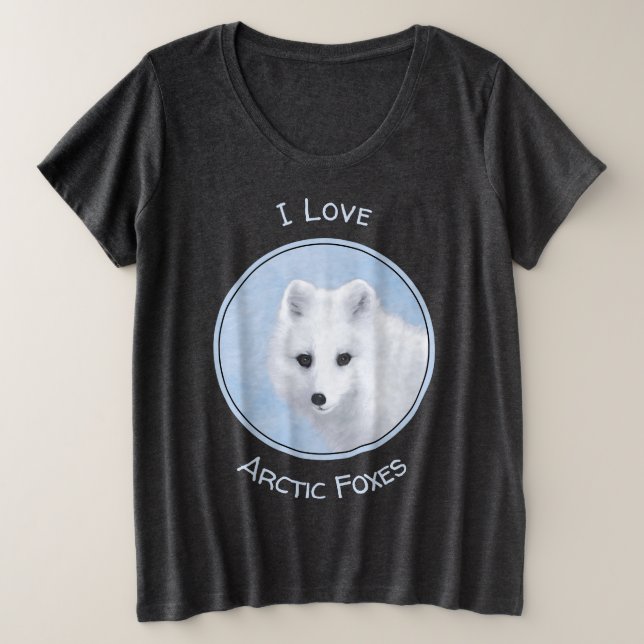 Pintura de Fox Ártica - Arte de Vida Silvestre Ori (Anverso del diseño)