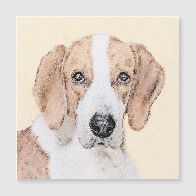 Pintura de Foxhound estadounidense - Arte de Perro (Anverso)