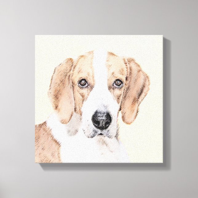 Pintura de Foxhound estadounidense - Arte de Perro (Anverso)