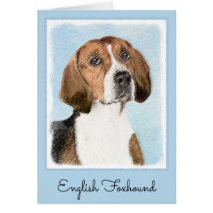 Pintura de Foxhound inglesa - Arte Perro Original