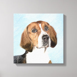 Pintura de Foxhound inglesa - Arte Perro Original