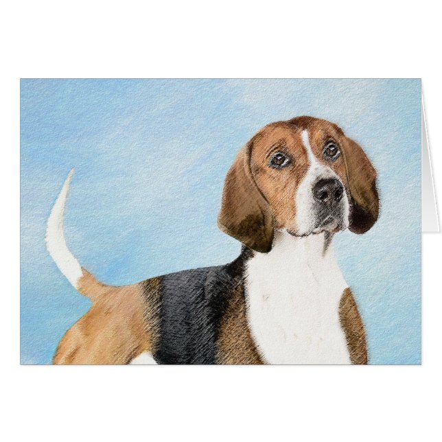 Pintura de Foxhound inglesa - Arte Perro Original  (Anverso (Horizontal))
