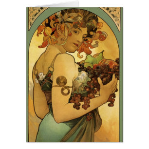 Pintura de fruta de Alphonse Mucha