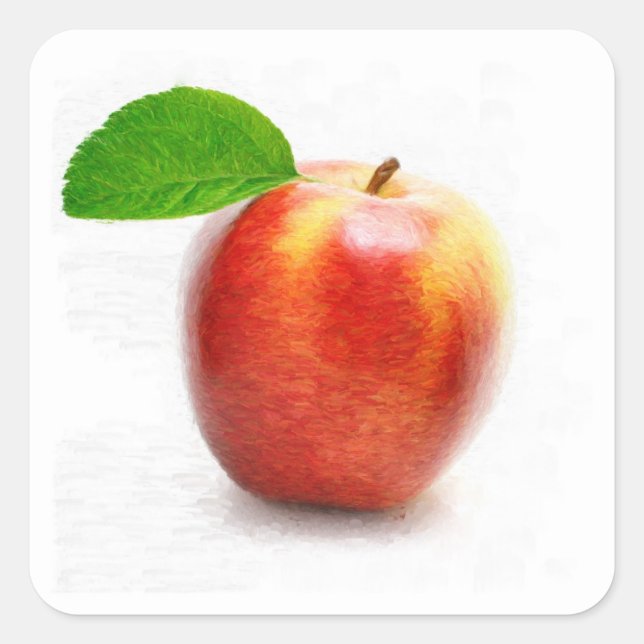 Pintura de fruta de Apple - Pegatinas (Anverso)