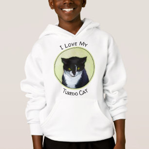 Pintura de gato esmoquin - Arte de gato original l