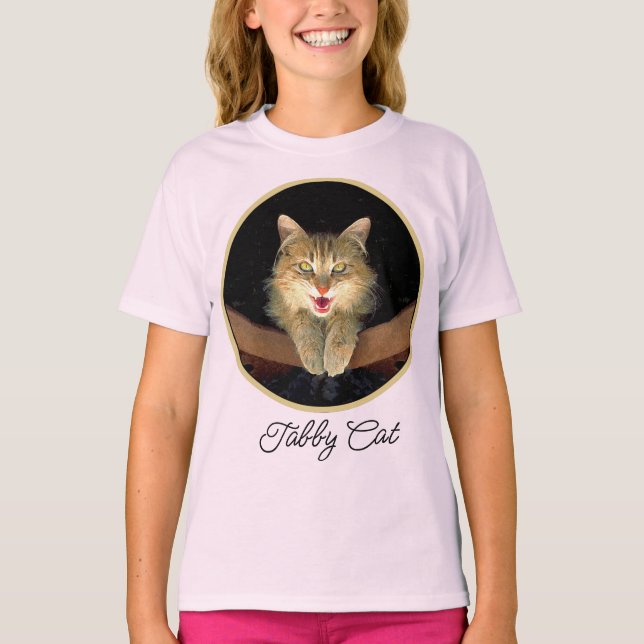 Pintura de gato loco - Camiseta de arte de gato or (Anverso)