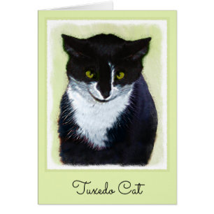 Pintura de gatos de Tuxedo - Arte de gatos origina