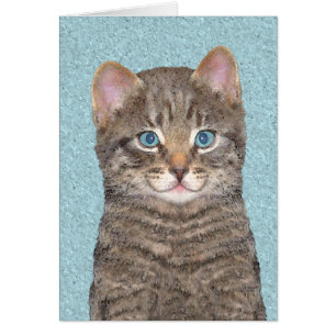 Pintura de gatos en la mesa gris - Arte de gatos o