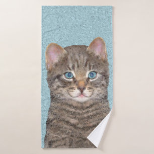 Pintura de gatos en la mesa gris - Arte de gatos o