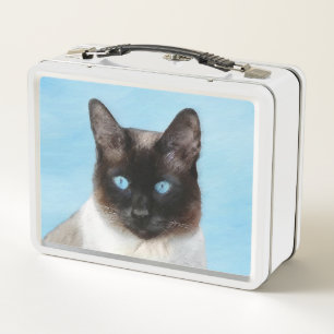 Pintura de gatos siamesa - Arte de gatos original 