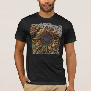 Pintura de girasol vintage #4 camiseta