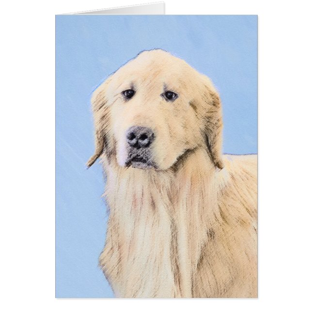 Pintura de Golden Retriever - Cute original Dog Ar (Frente)