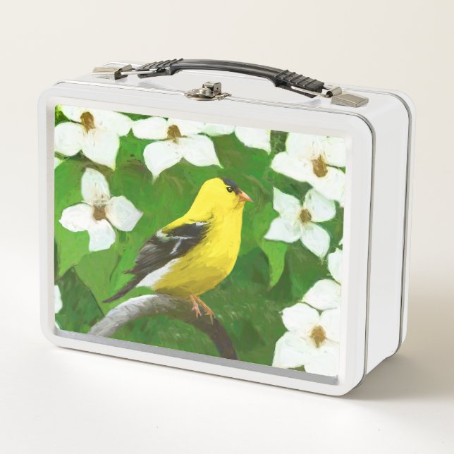 Pintura de Goldfinch - Arte de Perro Original. (Anverso)