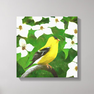 Pintura de Goldfinch - Arte de Perro Original.