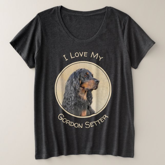 Pintura de Gordon Setter - Arte de Perro Original. (Anverso del diseño)