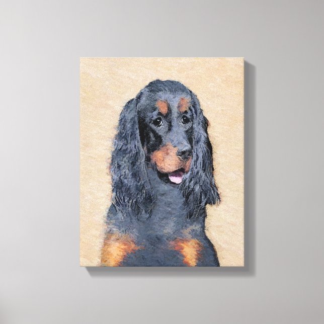 Pintura de Gordon Setter - Arte de Perro Original. (Anverso)