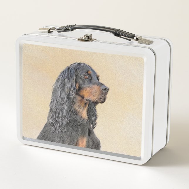 Pintura de Gordon Setter - Arte de Perro Original. (Anverso)
