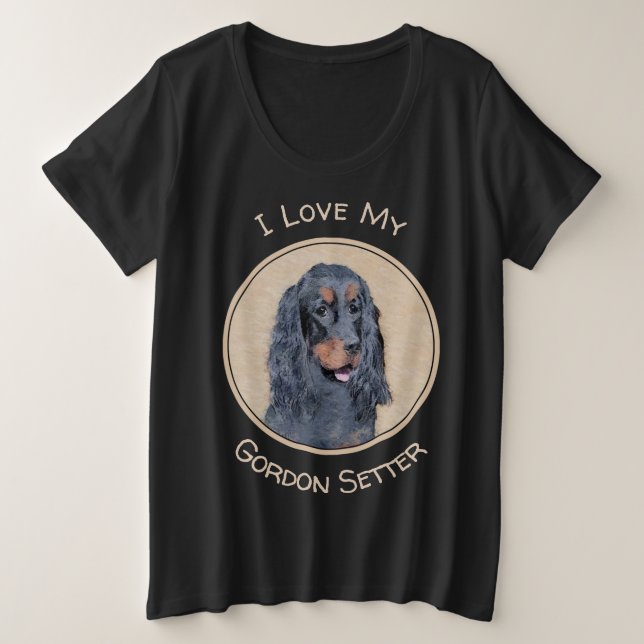 Pintura de Gordon Setter - Arte de Perro Original. (Anverso del diseño)