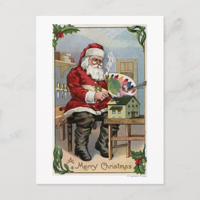 Pintura de GreetingSanta del navidad (Anverso)