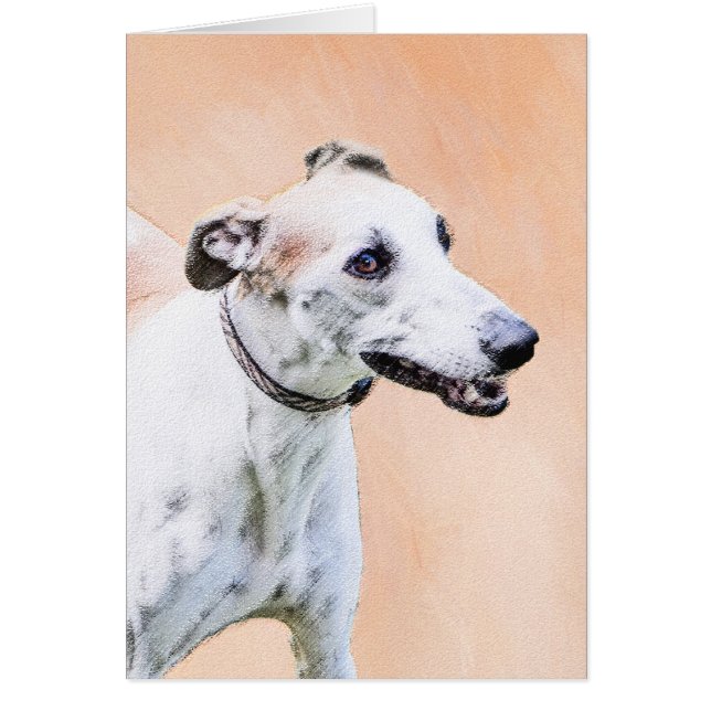 Pintura de Greyhound - Arte de perros original muy (Frente)