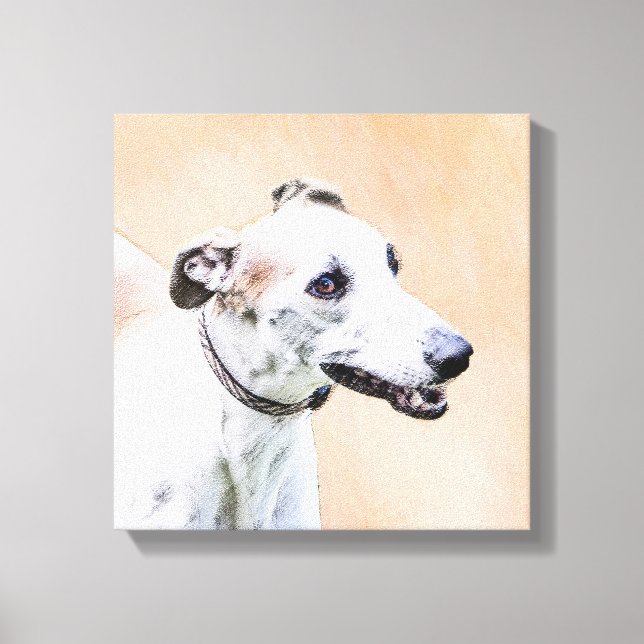 Pintura de Greyhound - Arte de perros original muy (Anverso)