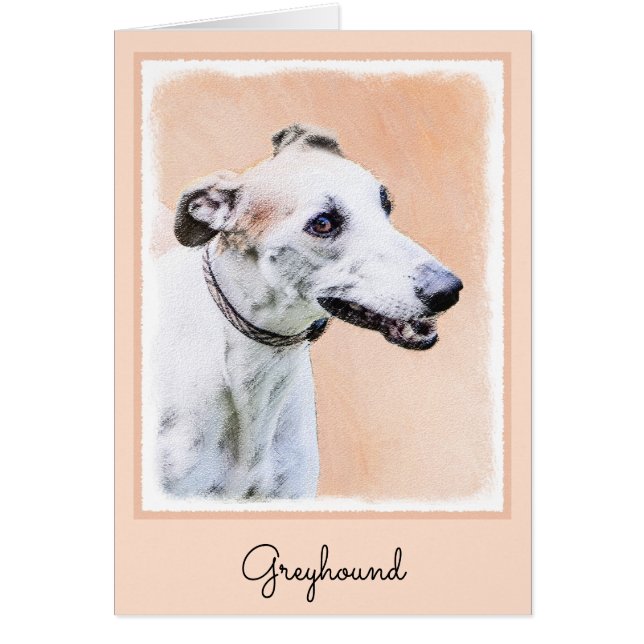 Pintura de Greyhound - Arte de perros original muy (Frente)