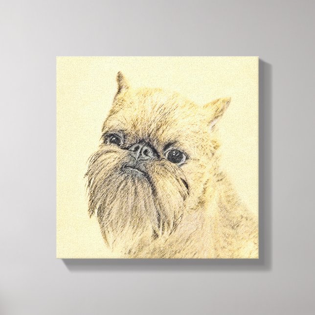 Pintura de griffon de Bruselas - Arte de perro ori (Anverso)