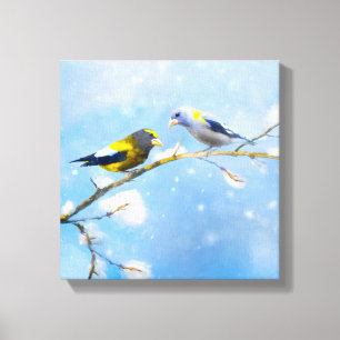 Pintura de Grosbeak por la noche - Arte de Perro O