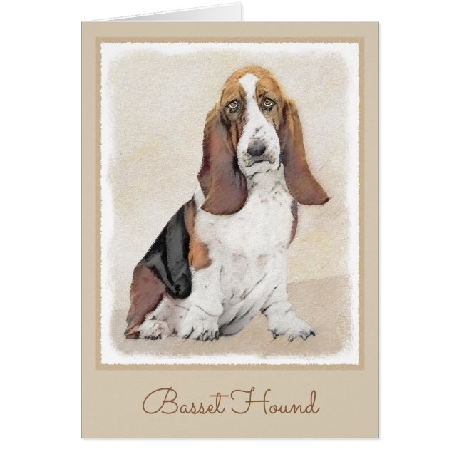 Pintura de hebilla de basset - Arte de perro origi (Frente)