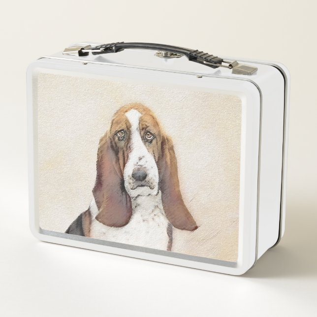 Pintura de hebilla de basset - Arte de perro origi (Reverso)