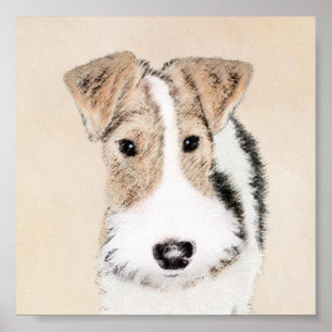 Pintura de hilo Fox Terrier - Arte de Perro Origin