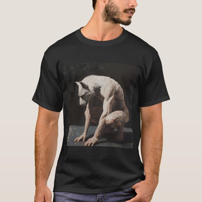 Pintura de hombre lobo - camiseta (Anverso)