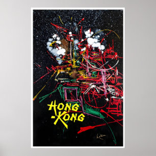 Pintura de Hong Kong Arte de Cartel de Viajes a Ch
