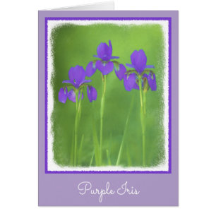 Pintura de iris morado - Arte de flores original