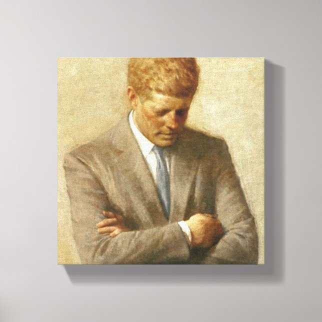 Pintura De JFK En Lienzo (Anverso)