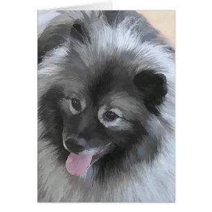 Pintura de Keeshond Bailey - Arte de perros origin