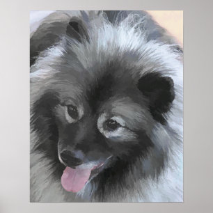 Pintura de Keeshond Bailey - Arte de perros origin